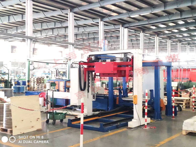 钢丝、焊丝取料、称重、缠绕、收尾、贴标、码垛、PET自动捆扎打包自动化生产线